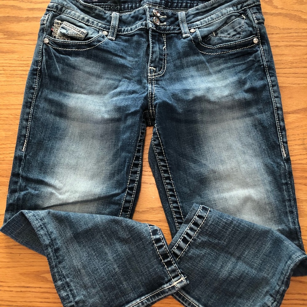 VIGOSS Capri / Dark Denim with Slight Fading